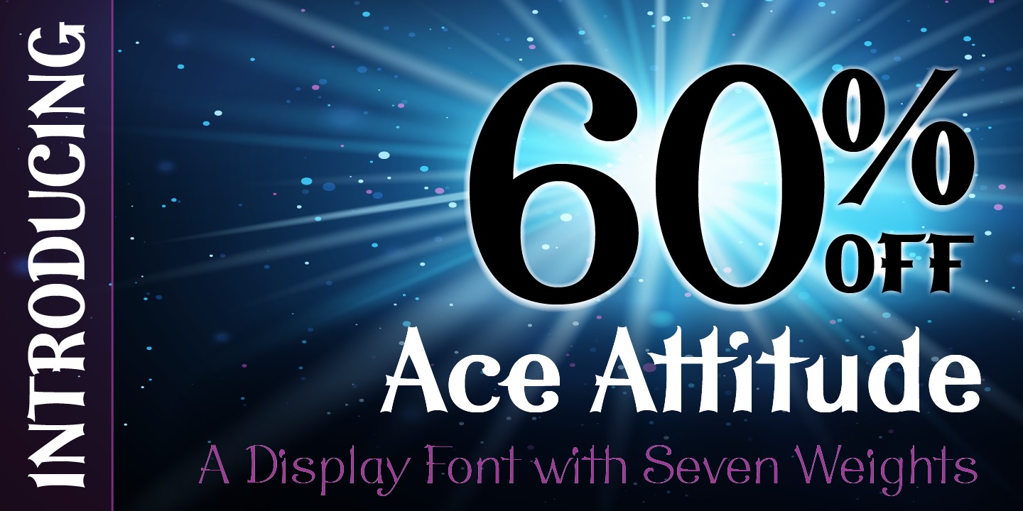 Beispiel einer Ace Attitude Extra Bold-Schriftart